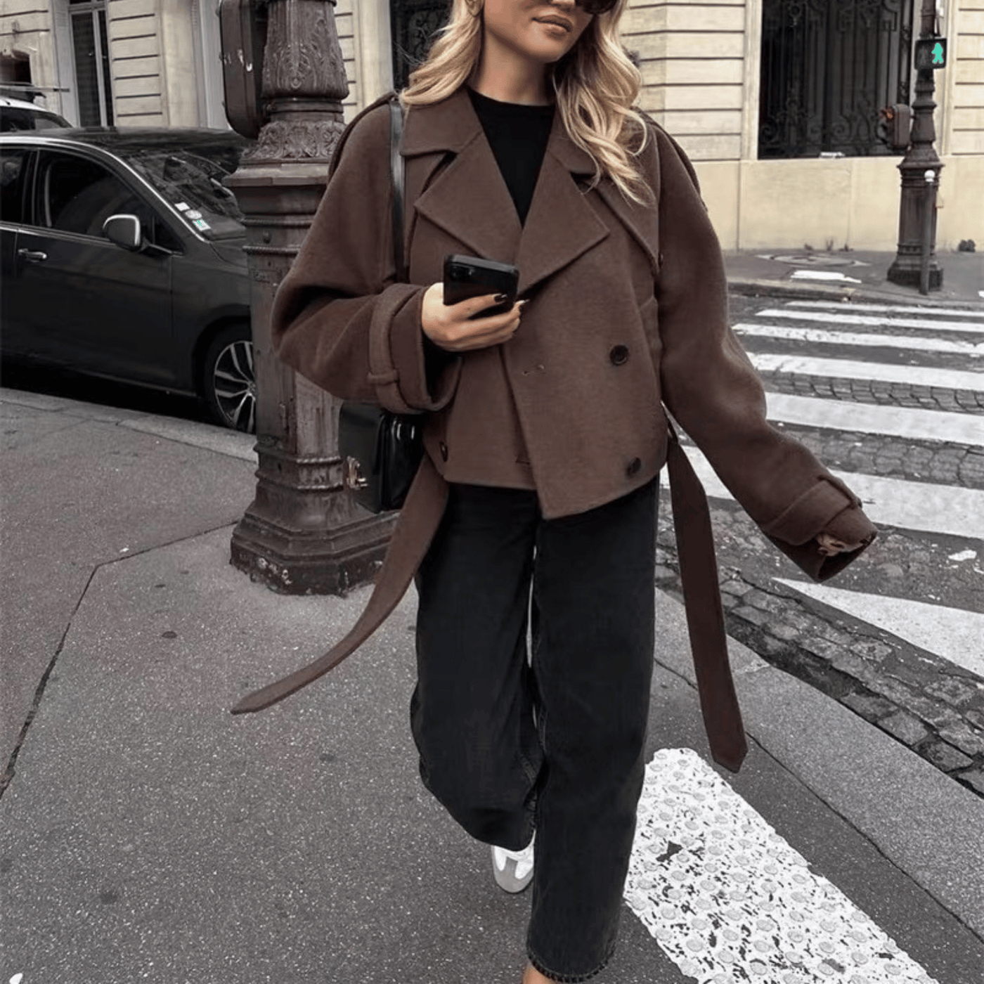 "Brianna" Cropped Trenchcoat