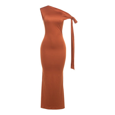 "Rachel" One-Shoulder Maxikleid