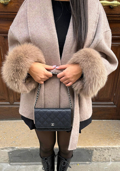 "Kayali" Kurzmantel mit Fell